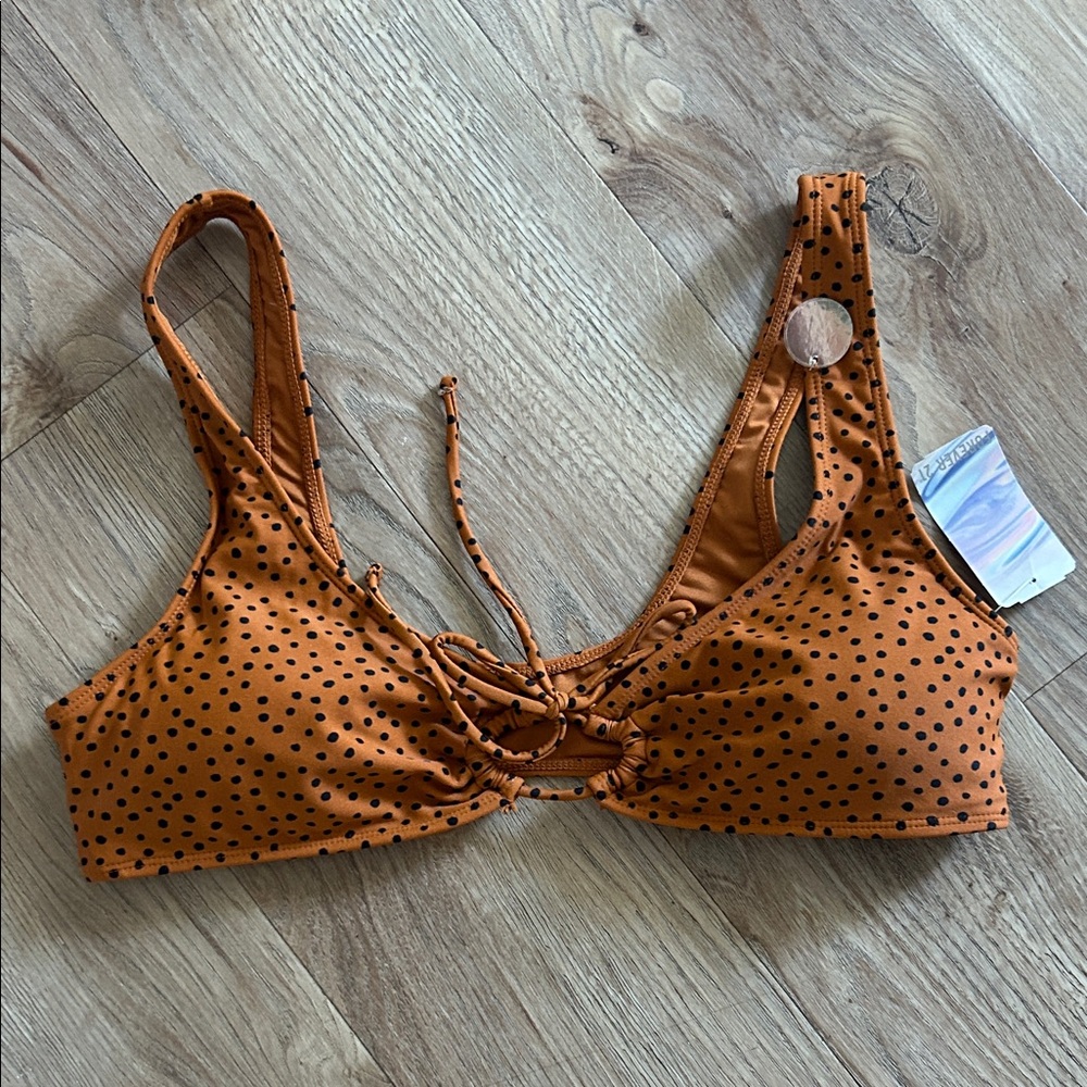 Forever 21 Orange Polka Dot Bikini Top